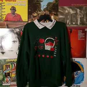 Vintage Oversized "A is for Apple sweater"