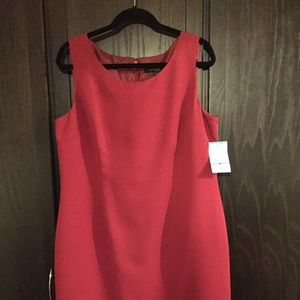 Red sheath dress
