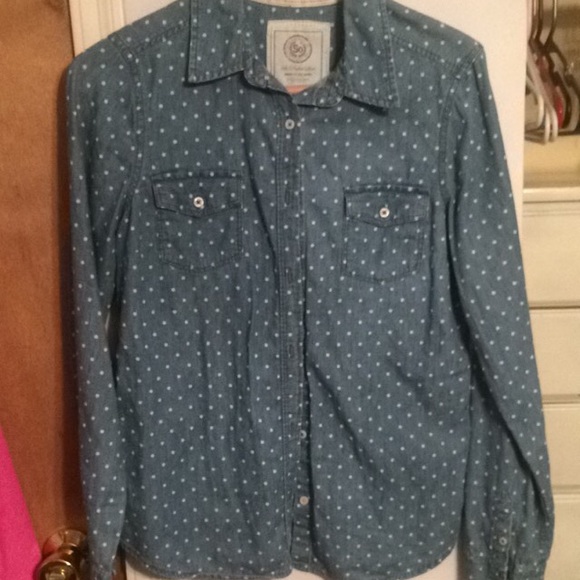 Polka Dot Button-up Shirt