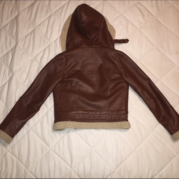 Super cute brown faux leather jacket - Picture 3 of 3
