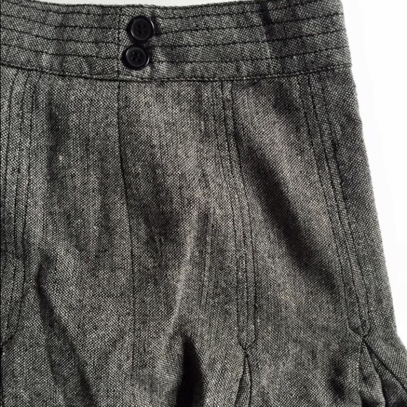 🆑 Grey Pleated High Waisted Irregular Hem Mini - Picture 2 of 4