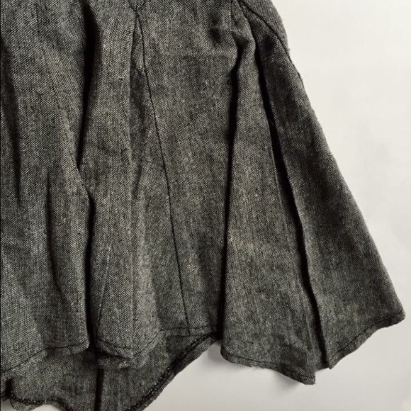 🆑 Grey Pleated High Waisted Irregular Hem Mini - Picture 3 of 4