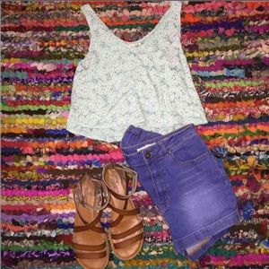 LA Hearts Flowery Flowy Top
