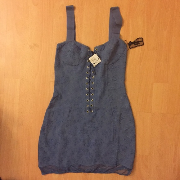 For Love and Lemons She's a Knockout Blue Dress - Picture 4 of 4