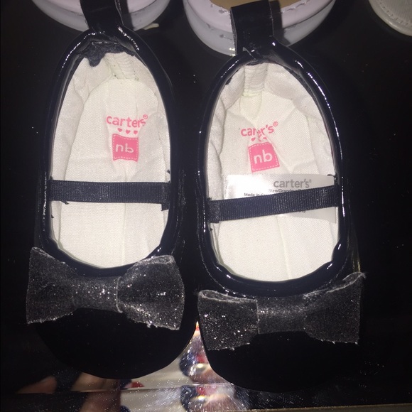 Carters baby girl black flats