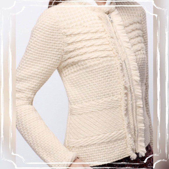 Ann Taylor Petite Fringed Sweater Jacket - Picture 2 of 4