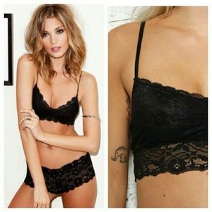 Black lace bralette
