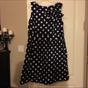 Blue polka dot dress