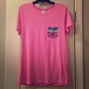 VS PINK Tribal Pocket Tee in Pink