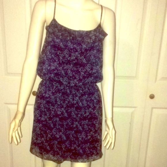 Blue floral dress