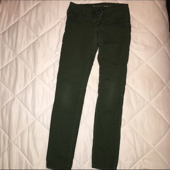 Army green skinny jeans - Picture 1 of 3