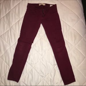 Mahogany red jeans