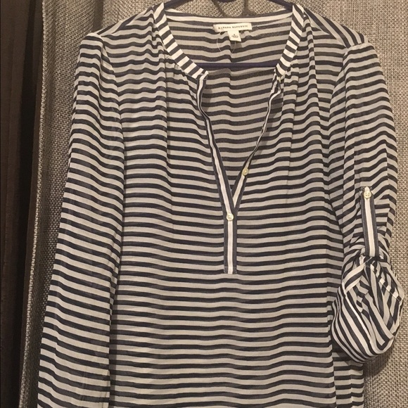 Striped sheer blouse