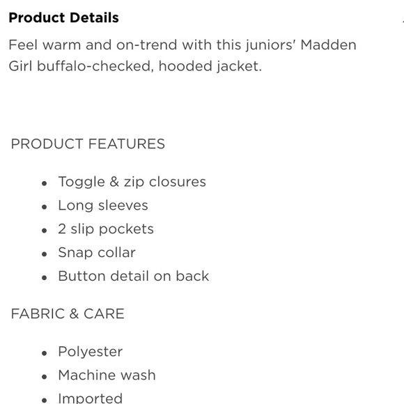 Buffalo Check Hooded Jacket BNWT - Picture 3 of 4