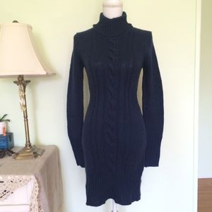 Derek Heart blue turtleneck sweater dress