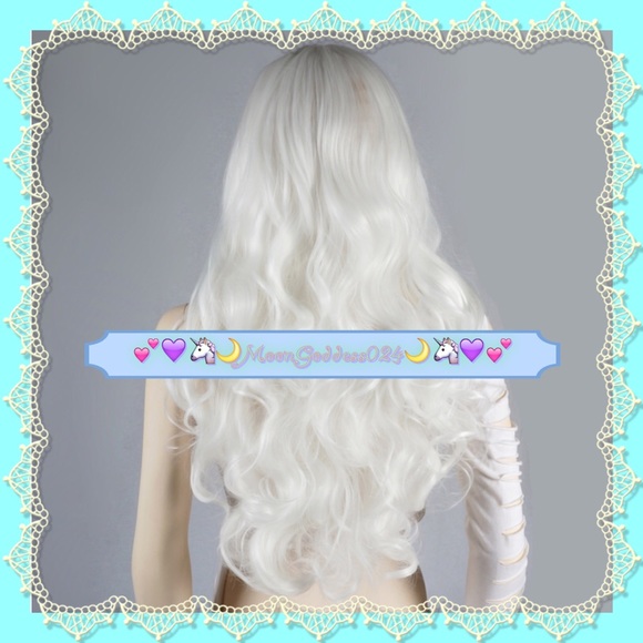 FINAL⚡️SALE☠Silver/White Curly Long Layered Wig*☠ main image 4