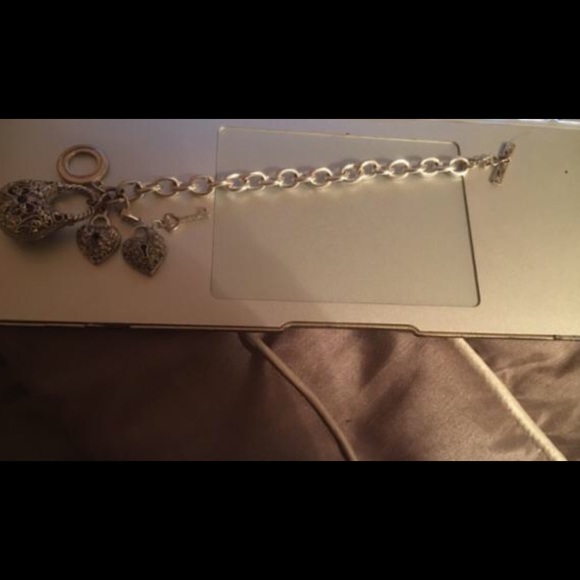 Sterling silver women's bag charm bracelet