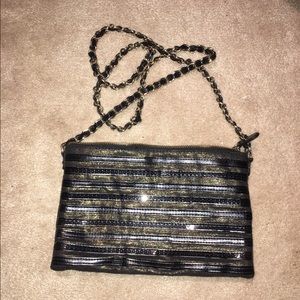 Black & gold crossbody