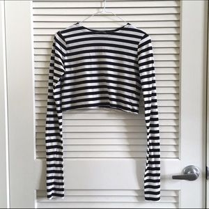 Zara Long Sleeve Crop Top