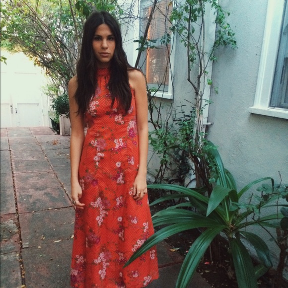 Vintage Dresses & Skirts - Vintage Floral Halter Dress