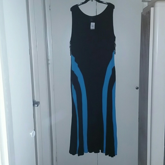 Black and blue striped dress brand new