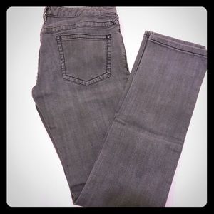 Free People Grey Straight Leg Jeans