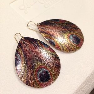 NWOT Peacock Earrings