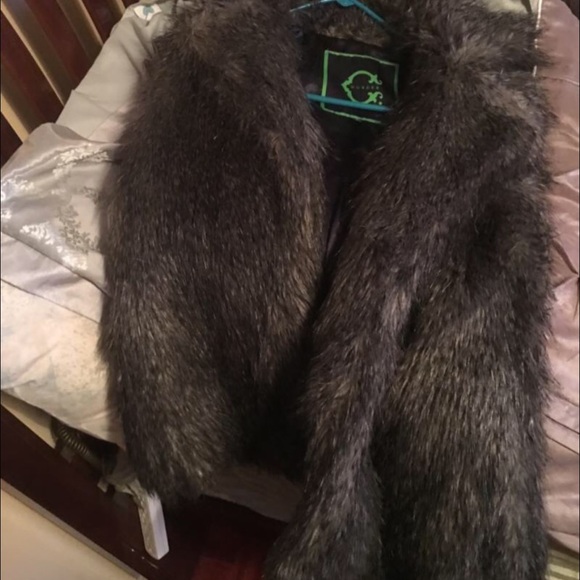 C.Wonder faux fur gray vest
