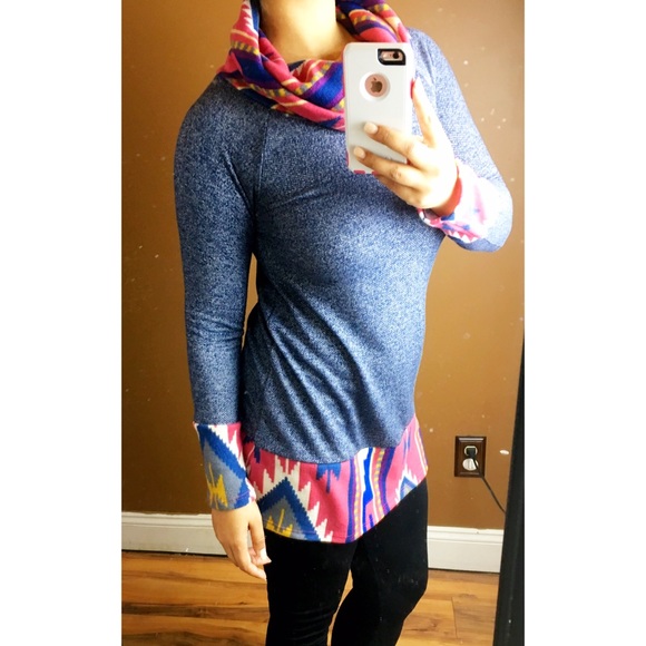 Cowl Neck Gray Tunic