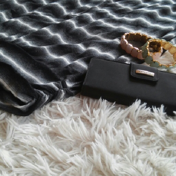 Sale!! Black maxi skirt with blurred white stripes - Picture 4 of 4