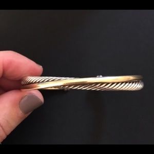 David Yurman Crossover Cable Cuff Bracelet in Gold