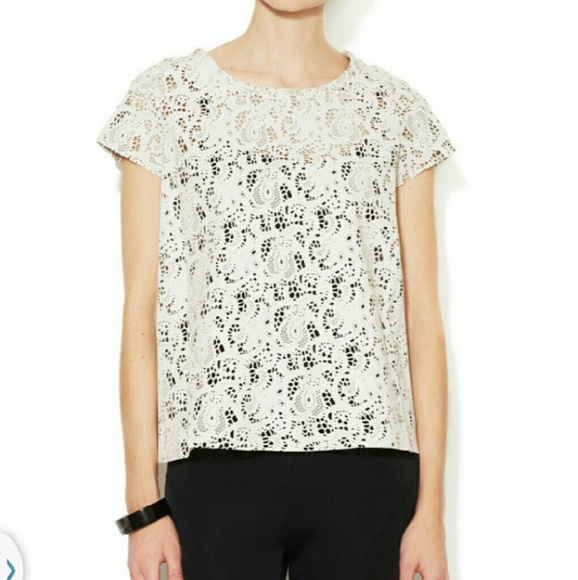 Anthropologie Tops - ANTHROPOLOGIE Leather Laser Cut Reversible Top