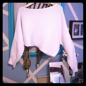 White crop sweater