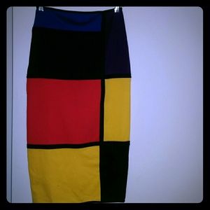 Fit2Go- Color Block Pencil Skirt