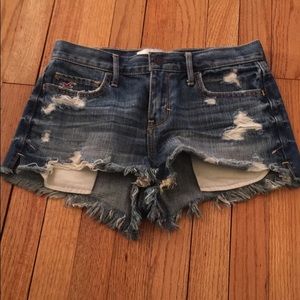 Hollister High Waisted Ripped Shorts