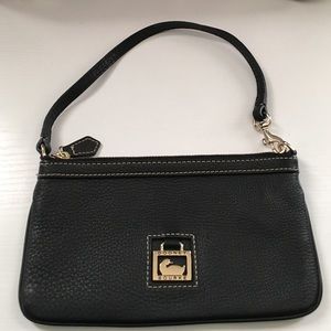 Dooney & Bourke Black Leather Wristlet.