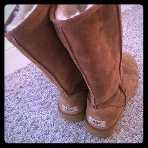 Uggs! Tall and tan, size 8