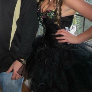 Sherri Hill short black rhinestone dress size 6