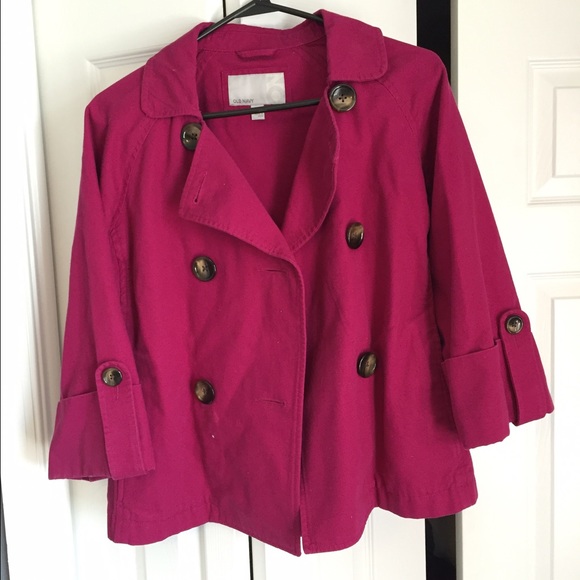Hot Pink 3 Quarter Sleeve Jacket