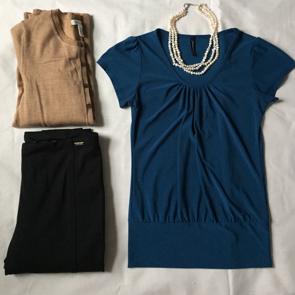 Jason Maxwell Teal Top sz Petite Sm