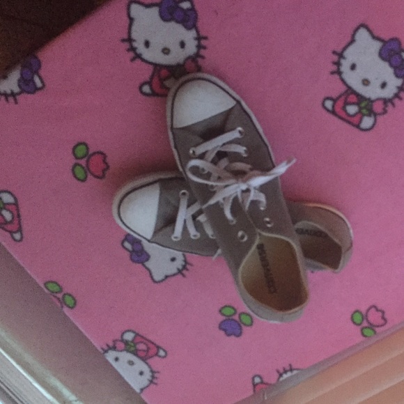 Gray converse worn three times