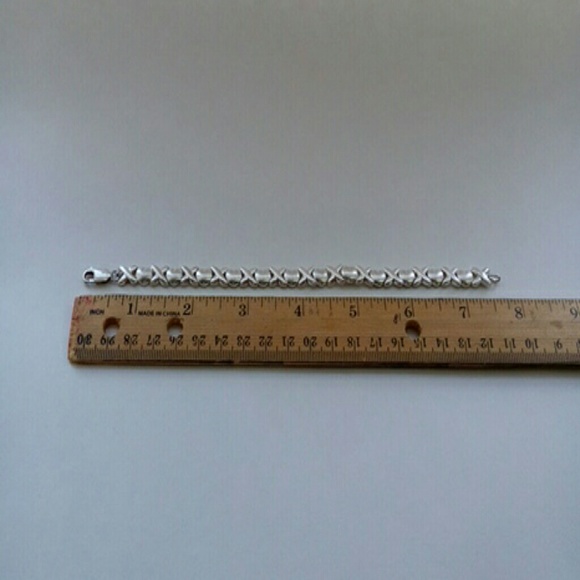 Solid Sterling Silver XOXO Bracelet