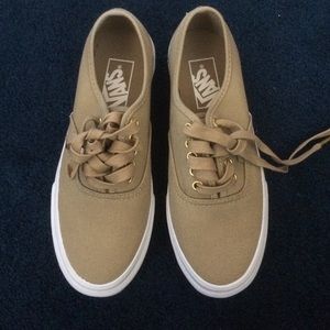 Tan vans never worn!