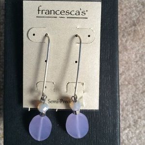 Lavender jewel earrings from Francesca's