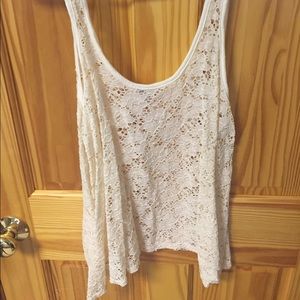 Delias white lace tank top