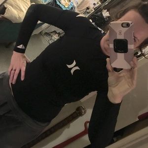 Nwot Hurley swim shirt rashguard black Long sleeve