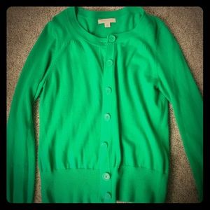 Kelly green cardigan!