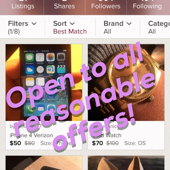 Open to all reasonable offers.