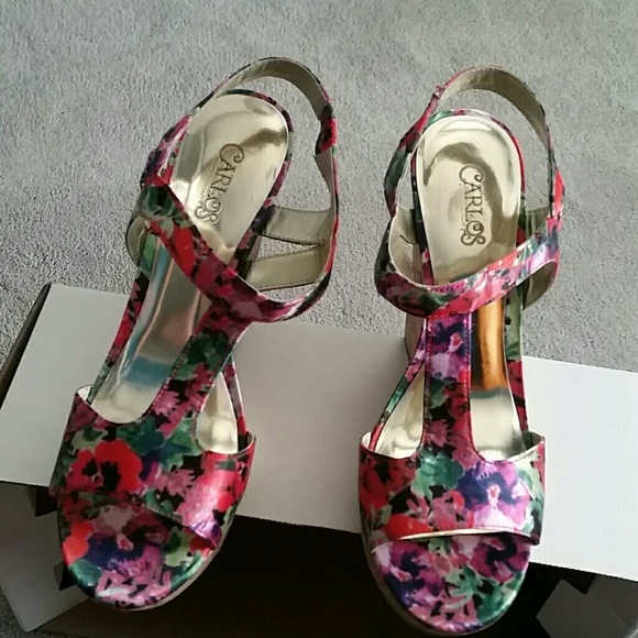 DONATED NIB Carlos Santana Wedges sz 7.5 - Picture 2 of 4