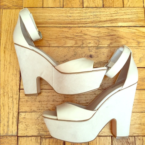 Leather & suede Zara platforms.